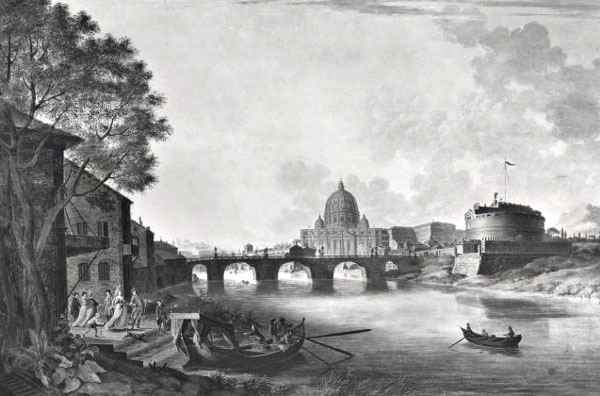 Hendrik Frans van Lint, Château Saint-Ange et pont vers Saint-Pierre